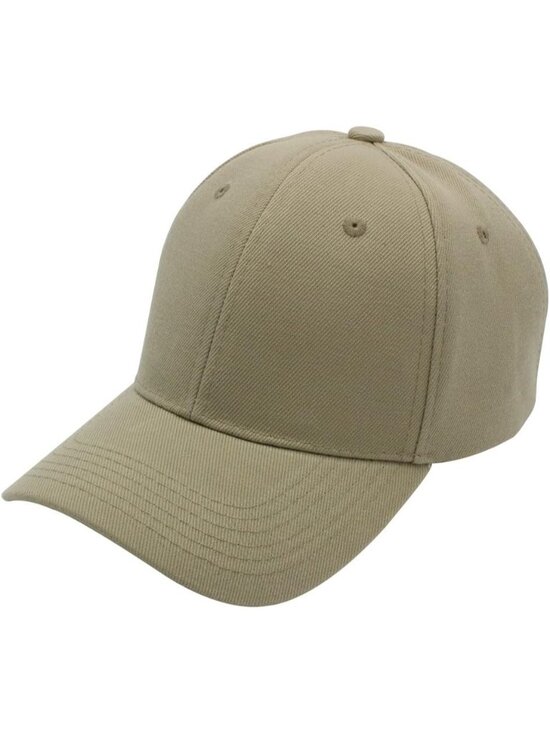 Unisex Khaki Baseball Toggle Cap Classic Imported Adjustable Plain Hat